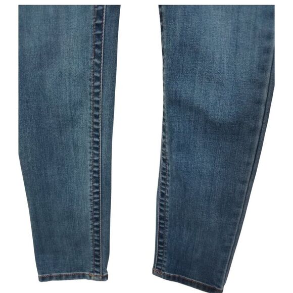 Seven 7 Jeans Blue High Rise Skinny Tummyless Stretch Embroidered Pockets 8 - Picture 7 of 11